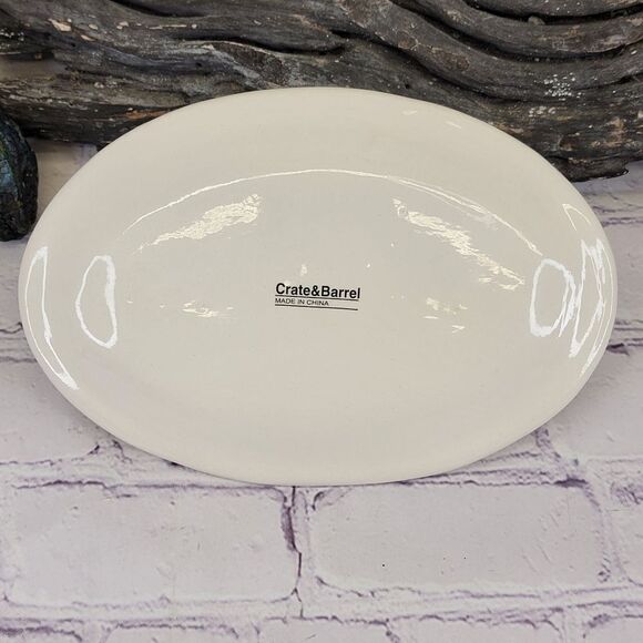 Crate & Barrel Jack Cheese Oval Serving Plate (See Also Camembert & Cheddar) - Picture 3 of 6